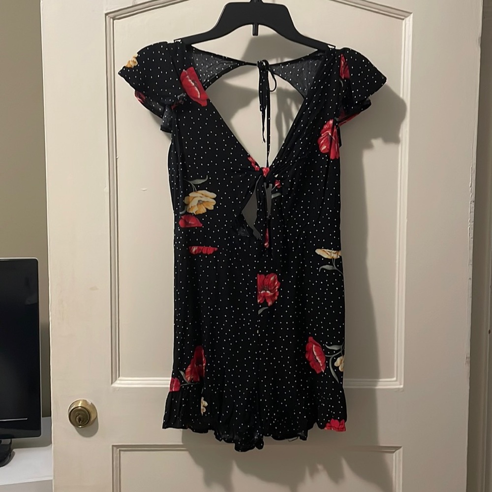 Polka dot romper size small